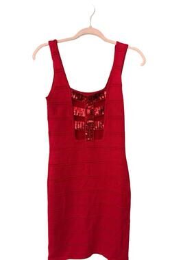 Cool Attitude Women Sequin Open Back Pencil Dress Party Cocktails Medium